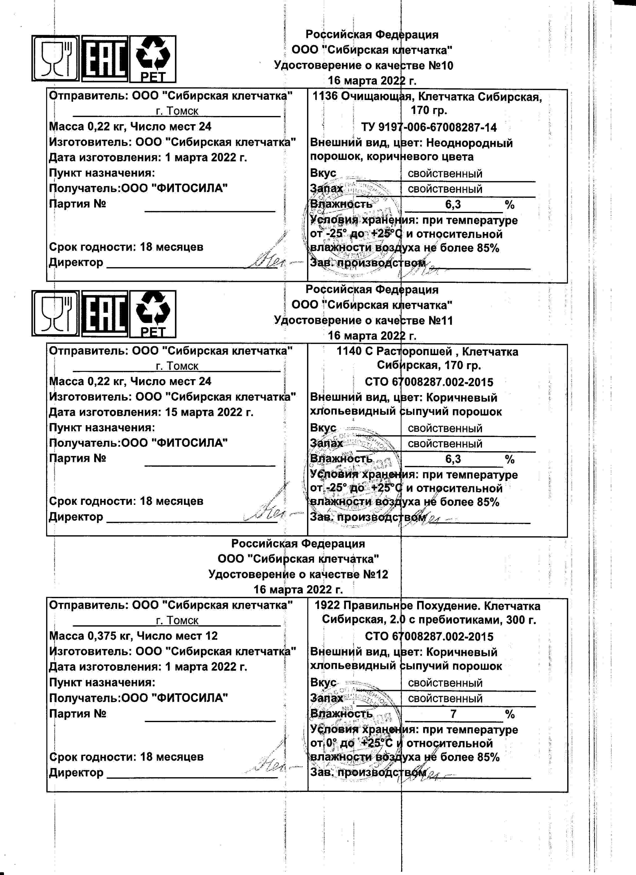 Паспорт №032022